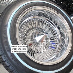 thumbnail image 2 of 1:25 Scale 3D Printed Deep Dish Twisted Chrome Wheels – 13" With 520's Zenith Knockoffs, Model Kit Parts 2 of 4