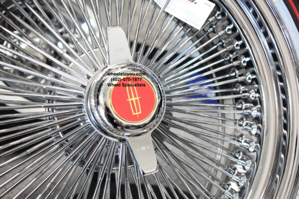 New 20" Lincoln Towncar / Continental / Mark Series Chrome True Knockoff Wire Wheels & Vogue Whitewall Redline Tires Package