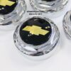 New Black & Gold Chevy Bowtie Hexagon Wire Wheel Spinners for 13 To 22" Size Knockoffs Complete Set (4) - Image 3