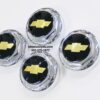 New Black & Gold Chevy Bowtie Hexagon Wire Wheel Spinners for 13 To 22" Size Knockoffs Complete Set (4) - Image 2