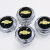 New Black & Gold Chevy Bowtie Hexagon Wire Wheel Spinners for 13 To 22" Size Knockoffs Complete Set (4) - Image 4