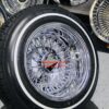 New Set (4) 14x7" 72 Spoke Cross Lace All Chrome Deep Dish Lowrider Wire Wheels and Whitewall Tires Set (4) complete with hardware - Image 4