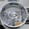 New 20" All Chrome Reverse " DEEP DISH" 100 Spoke True 6 Lug Bolt On Wire Wheels Set (4) Complete with 3 WING Hardware 6x139.7mm - Image 5