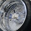 New 17x9" All Chrome Reverse " DEEP DISH" 100 Spoke True Knockoff Wire Wheels & Low Profile Tires Set (4) Complete with 3 Wing Hardware - Image 7