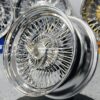 New 16x7" Genuine McLean 80 Spoke All Chrome Direct Bolt Wire Wheels Set (4) 5 lug patterns 5x4.5" 5x4.75" 5x5" - Image 9