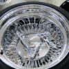 New Chrome 15x10" 90's Euro Style 5 Lug Genuine Mclean 80 Spoke Direct bolt Wire Wheels & LOW PROFILE TIRES Complete Set of four (4) 5X4.5 5X4.75 5X5 - Image 4