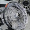 NEW 20 X 8" GENUINE DAYTON BEAD LACE 120 SPOKE CHROME KNOCKOFF WIRE WHEELS SET FOUR (4) WITH HARDWARE - Image 6