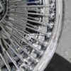 NEW 20 X 8" GENUINE DAYTON BEAD LACE 120 SPOKE CHROME KNOCKOFF WIRE WHEELS SET FOUR (4) WITH HARDWARE - Image 8