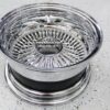 13x7" New Single (1) All Chrome 100 Spoke Reverse "Deep" Dish Chrome knockoff Wire Wheel Rear Wheel Drive Fitment - Image 4