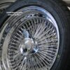 New 15x7" All Chrome 100 Spoke Standard Dish Triple Chrome True knockoff Wire Wheels & Classic Low Profile Tires Complete Set of four (4) - Image 4