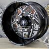 New Set (4) 24x14" American Truxx AT1904 Black 8x165.1mm aka 8x6.5" Deep Dish Wheels Set (4) Ram Chevy Hummer Dodge 8 lug - Image 6