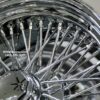 New Set (4) 17" 72 Spoke Chrome Cross Lace Knockoff Rear Wheel Drive Wire Wheels **NO HARDWARE** - Image 6