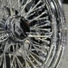 New Set (4) 17" 72 Spoke Chrome Cross Lace Knockoff Rear Wheel Drive Wire Wheels **NO HARDWARE** - Image 3