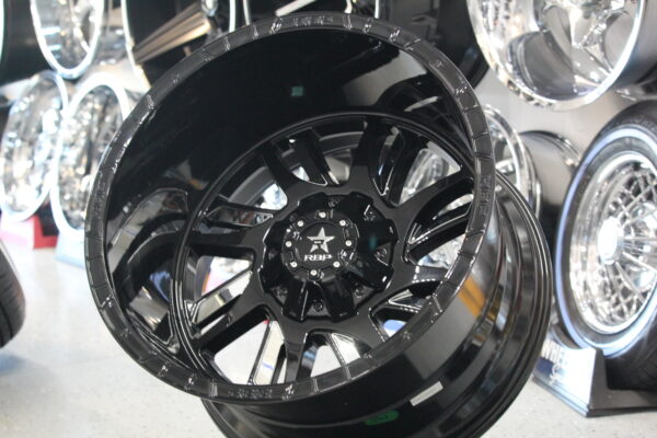 24x14" RBP SWAT 69R Black & Chrome 5x127mm Deep Dish Wheels Set (4) JEEP WRANGLER RUBICON GLADIATOR