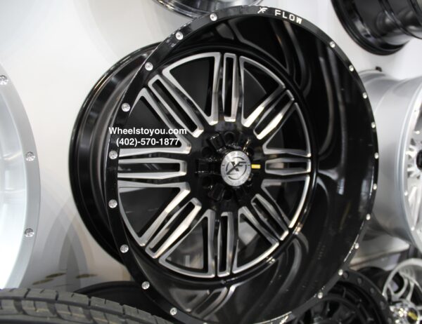 26x14" XFX Forged offroad 303 Black Milled 6x135 & 6x139.7mm aka 6x5.5" Deep Dish Wheels Set (4)GMC / Ford / Ram / Chevy / Nissan / Toyota 6 lug