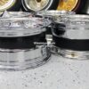 New 14x7" Staggered Dish 72 Spoke Chrome Cross Lace Skirt & Low Clearance Fit Complete set of four (4)Knockoff Wire Wheels with Hardware - Image 7