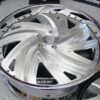 New 24" Lexani Artis Forged "LSD" Billet Staggered Brushed & Chrome USA MADE Wheels 5x5" Bolt pattern Set (4) with Steering Wheel Fit Chevy Chevrolet Caprice Impala Buick Oldsmobile DONK C10 Jeep Durango more - Image 4