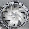 New 24" Lexani Artis Forged "LSD" Billet Staggered Brushed & Chrome USA MADE Wheels 5x5" Bolt pattern Set (4) with Steering Wheel Fit Chevy Chevrolet Caprice Impala Buick Oldsmobile DONK C10 Jeep Durango more - Image 7