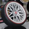 New 20" Cadillac Brushed Forged Luxury Wheels and 245-40-20 Vogue Whitewall / Red Stripe Tire Complete Package Set (4)  Fit Cadillac Allante , Deville 94-05', DTS, DTX, Eldorado 92-02', Seville 92-04', STS 05-11', - Image 6