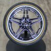 New Set (4) 20" Cadillac Chrome "Splitz" Wheels and Vogue Whitewall / Gold Stripe 245-35-20 or 245-40-20 Tires Complete Package Set (4)  Fit Cadillac ATS, CTS, DTS, DEVILLE, STS, ELDORADO and More models Call ! - Image 2