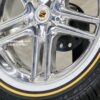 New 17" Cadillac Chrome "Double 5" Wheels and Vogue Whitewall / Gold Stripe Tires 215-55-17 Complete Package Set (4)  Fit Cadillac Allante, Deville, DTX, Eldorado, Seville - Image 5