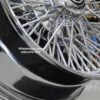 New Set (4) 15x7" Cadillac 72 Spoke Chrome Cross Lace Knockoff Rear Wheel Drive Wire Wheels & 3" Wide Whitewall Radial Tires Complete set of four (4) with Hardware - Image 8