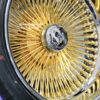 New 18" Deep Dish 24kt Gold & Chrome 150 Spoke Wire Wheels & Low Profile Tires Complete Set of four (4) with Hardware - Image 7