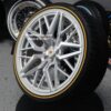 New 20" Cadillac Brushed Forged Luxury Wheels and 245-40-20 Vogue Whitewall & Yellow Stripe Tire Complete Package Set (4)  Fit Cadillac Allante , Deville 94-05', DTS, DTX, Eldorado 92-02', Seville 92-04', STS 05-11' - Image 2