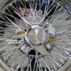 New 15x7" Cadillac 72 Spoke Chrome Cross Lace Wire Wheels & Vogue Whitewall / Red Stripe 215-70-15 Tires Set (4) Fit Rear Wheel Drive Deville Seville Brougham Fleetwood & More RWD Cars - Image 8