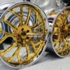 New Amani Forged "Verge" 26" Billet Staggered 14k Gold & Chrome USA MADE Wheels 5x5" Bolt pattern Set (4) Fit Chevy Chevrolet Caprice Impala Buick Oldsmobile Donk Bubble C10 5x127mm Jeep Durango - Image 10