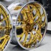 New Amani Forged "Verge" 26" Billet Staggered 14k Gold & Chrome USA MADE Wheels 5x5" Bolt pattern Set (4) Fit Chevy Chevrolet Caprice Impala Buick Oldsmobile Donk Bubble C10 5x127mm Jeep Durango - Image 11