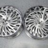 New 24" Forgiato "Biaforca" Billet Staggered Brushed & Chrome 24x9 Fronts & 24x10 Rears with 7" Lips USA MADE Wheels 5x4.75" Bolt pattern Set (4) Fit Chevy Chevrolet Caprice Impala Buick Oldsmobile Chevelle Cutlass Monte Carlo Regal Grand Prix ETC - Image 2