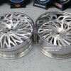 New 24" Forgiato "Biaforca" Billet Staggered Brushed & Chrome 24x9 Fronts & 24x10 Rears with 7" Lips USA MADE Wheels 5x4.75" Bolt pattern Set (4) Fit Chevy Chevrolet Caprice Impala Buick Oldsmobile Chevelle Cutlass Monte Carlo Regal Grand Prix ETC - Image 3