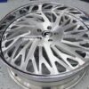 New 24" Forgiato "Biaforca" Billet Staggered Brushed & Chrome 24x9 Fronts & 24x10 Rears with 7" Lips USA MADE Wheels 5x4.75" Bolt pattern Set (4) Fit Chevy Chevrolet Caprice Impala Buick Oldsmobile Chevelle Cutlass Monte Carlo Regal Grand Prix ETC - Image 4