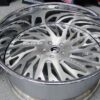 New 24" Forgiato "Biaforca" Billet Staggered Brushed & Chrome 24x9 Fronts & 24x10 Rears with 7" Lips USA MADE Wheels 5x4.75" Bolt pattern Set (4) Fit Chevy Chevrolet Caprice Impala Buick Oldsmobile Chevelle Cutlass Monte Carlo Regal Grand Prix ETC - Image 5