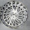 New 24" Forgiato "Biaforca" Billet Staggered Brushed & Chrome 24x9 Fronts & 24x10 Rears with 7" Lips USA MADE Wheels 5x4.75" Bolt pattern Set (4) Fit Chevy Chevrolet Caprice Impala Buick Oldsmobile Chevelle Cutlass Monte Carlo Regal Grand Prix ETC - Image 9