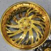 New Set (4) Artis Forged "Decatur" 24" Billet Staggered 24k Gold USA MADE Wheels & Steering Wheel 5x4.75" Bolt pattern Set (4) Fit Chevy Chevrolet Caprice Impala Buick Oldsmobile Cutlass Monte Carlo Regal Grand Prix & More - Image 5