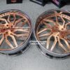 New Amani Forged "Smoked" 26" Billet Staggered Directional Rose Gold & Chrome USA MADE Wheels 5x5" Bolt pattern (5x127mm) Set (4) Fit Chevy Chevrolet Caprice Impala Buick Oldsmobile Donk Bubble C10 Jeep Durango ETC - Image 2