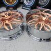 New Amani Forged "Smoked" 26" Billet Staggered Directional Rose Gold & Chrome USA MADE Wheels 5x5" Bolt pattern (5x127mm) Set (4) Fit Chevy Chevrolet Caprice Impala Buick Oldsmobile Donk Bubble C10 Jeep Durango ETC - Image 3