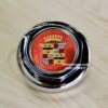 New Set (4) Gold & Chrome Cadillac Medallion Hexagon Wire Wheel Spinners for 13 To 22" Size Knockoffs Complete Set (4) - Image 2