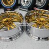 New Amani Forged "Ikon" 24" Billet Staggered 14k Gold & Chrome USA MADE Wheels 5x4.75" Bolt pattern Set (4) Fit Chevy Chevrolet Caprice Impala Buick Oldsmobile Cutlass Monte Carlo Regal Grand Prix ETC - Image 3