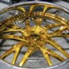 New Amani Forged "Ikon" 24" Billet Staggered 14k Gold & Chrome USA MADE Wheels 5x4.75" Bolt pattern Set (4) Fit Chevy Chevrolet Caprice Impala Buick Oldsmobile Cutlass Monte Carlo Regal Grand Prix ETC - Image 8