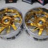 New Set (4) Amani Forged "Nava" 24" Billet Staggered DISH 24k Gold & Chrome USA MADE Wheels 5 Lug Bolt pattern Set (4) Fit Wide Body Hellcat Charger Challenger - Image 2