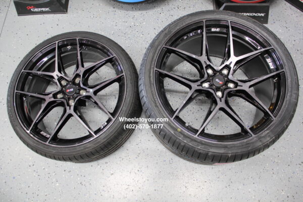 New Set (4) 20/21" Savini Forged "SVF-5" Concave Staggered Brushed & Gloss Black Double Dark Tint Wheels 20x9 Fronts & 21x12 Rear Wheels 5x120" Bolt patterns Set (4) With Toyo Proxes Sport Z Rated Tires & TPMS Sensors C8 Corvette Fitment