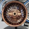 New Set (4) 13x7" 24kt ALL ROSE GOLD 72 Spoke True Knockoff Deep Dish Wire Spoke Wheels Complete set four (4) Lowrider, Classic, Hopper, Show Car - Image 5