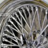 New Set (4) Cross Lace 72 Spoke 18" Chrome Knockoff Wire Wheels and Genuine Wide Whitewall 225-50-18 Tire Package Complete Set of four (4) with Hardware ready to install Cadillac Buick Olds Chevy Pontiac Lincoln REAR WHEEL DRIVE - Image 6