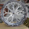 New Set (4) 24" Forgiato "DREA" Billet Staggered Brushed & Chrome 24" with 6" Rear Lips Forged USA MADE Wheels 5x4.75" Bolt pattern Set (4) Fit Chevy Chevrolet Caprice Impala Buick Oldsmobile Chevelle Cutlass Monte Carlo Regal Grand Prix ETC box chevy G-body (no Notch or narrow needed) - Image 2