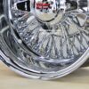 New Set (4) Genuine Dayton Stamped 13x7" Deep Dish 72 Spoke Cross Lace Stainless & Chrome Lowrider Knockoff Wire Wheels Set of four (4) with Hardware Choice - Image 7