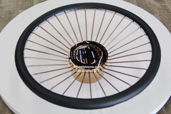 New Rose Gold 15.5" Wire Spoke Steering Wheel with Hub Fit GM Vehicles