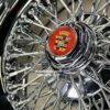 New Set (4) Cadillac 15" 72 Spoke Double Cross Chrome Rear Wheel Drive True Knockoff Wire Wheels Standard Rear Wheel Drive Complete With Hardware & Caddy Medallions - Image 6